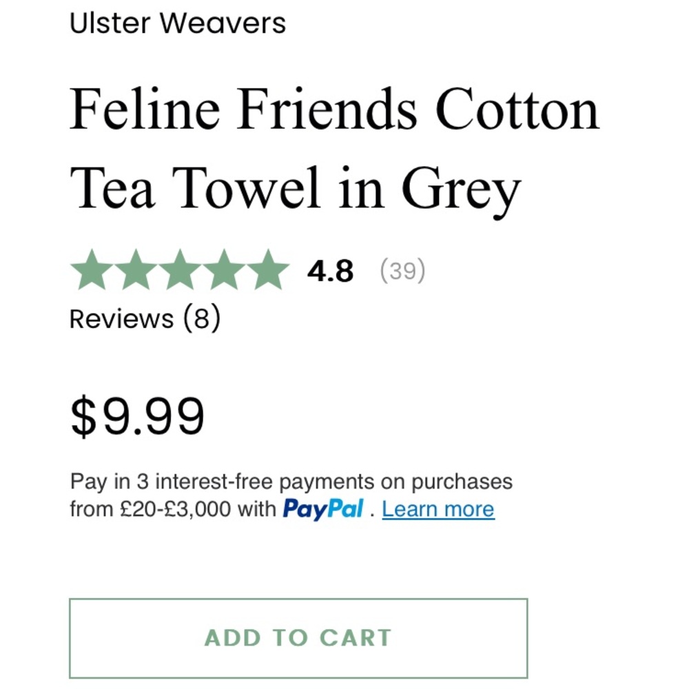 ULSTER WEAVERS 🐾 Feline Friends Cat Kitchen Towel - Picture 4 of 6